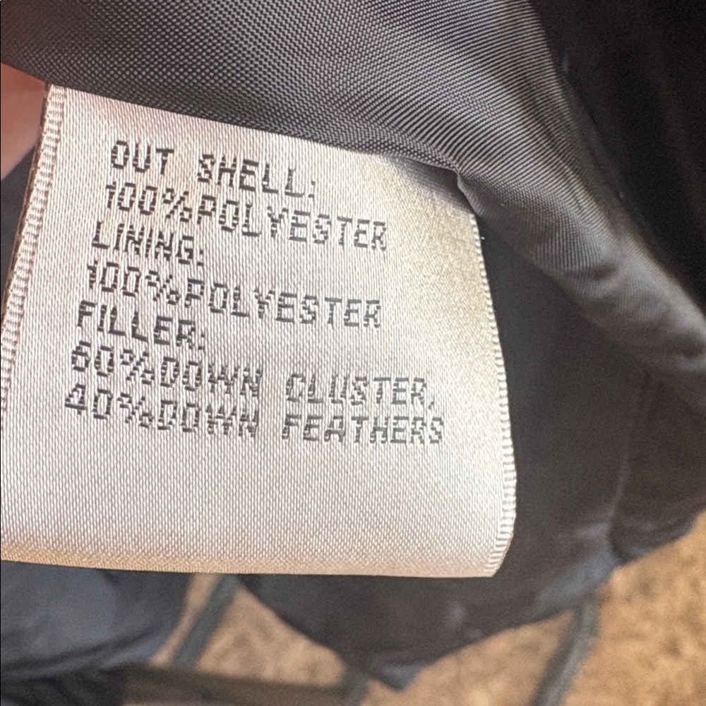 Larry Levine Flap Puffer Quilted Black Down Waterfowl Feather Jacket XL - Picture 11 of 11